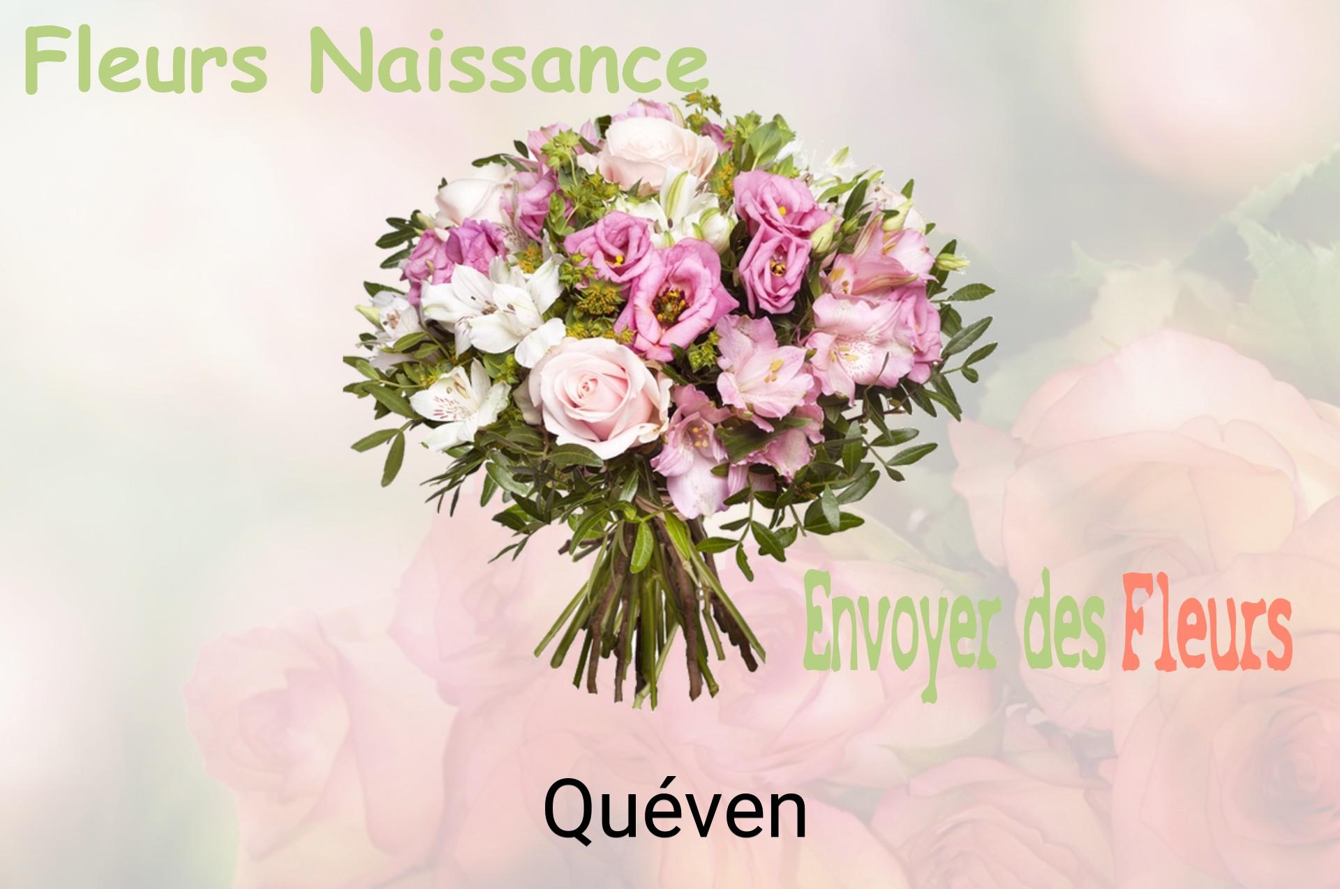Bouquet de fleurs de naissance livré à Quéven